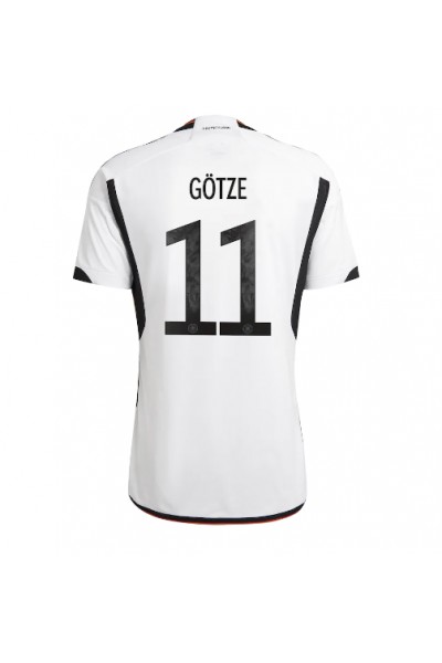 Saksa Mario Gotze #11 Jalkapallovaatteet Kotipaita MM-kisat 2022 Lyhythihainen